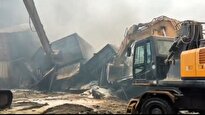 ببینید/ اولین تصاویر از کانون انفجارها در بندر شهید رجایی
