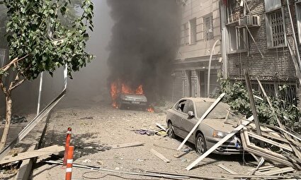 ببینید / تسنیم: انفجار مهیب در محدوده خیابان ولیعصر تهران