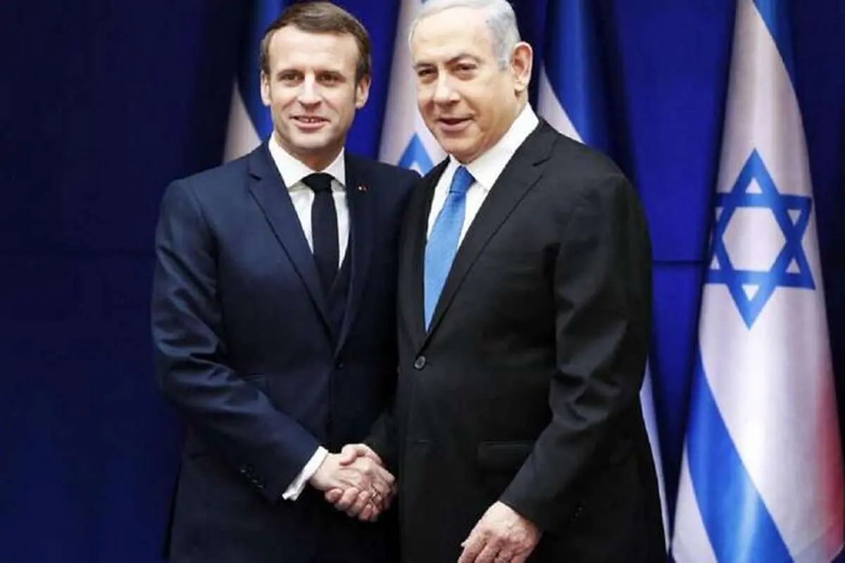 نتانیاهو خطاب به مکرون: به رسمیت شناختن کشور فلسطین، یهود ستیزی را افزایش داده/ اظهارات شما باعث شد مواضع حماس سرسختانه‌تر شود